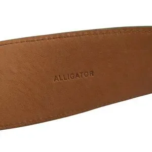 RALPH LAUREN GREEN / SILVER LOCK CHARM WIDE ALLIGATOR SKIN LEATHER BELT Ralph Lauren | Accessories | Ralph Lauren Green Silver Lock  main image 4